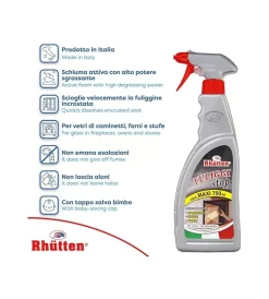 Detersivi E Accessori- Pulitore vetri specifico per stufe a pellet - rhutten 750 ml