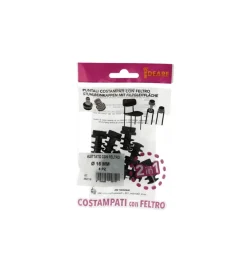 Discount Puntali interni alettati tondi neri con feltro ø 16 mm. 8 pz. Accessori