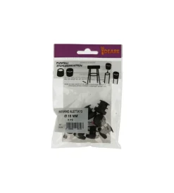 Clearance Puntali interni alettati tondi neri ø 18 mm. 8 pz. Accessori