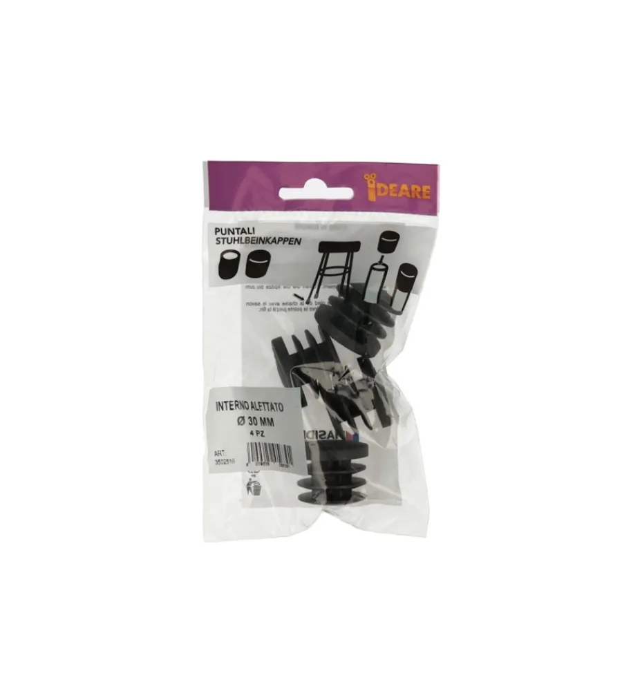 Accessori- Puntali interni alettati tondi neri ø 30 mm. 4 pz.