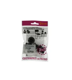 Accessori- Puntali interni alettati tondi neri con feltro ø 25 mm. 4 pz.