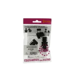 Hot Puntali interni alettati tondi neri con feltro ø 22 mm. 4 pz. Accessori