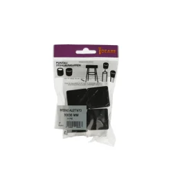 Best Puntali interni alettati quadri neri 30 x 30 mm. 4 pz. Accessori