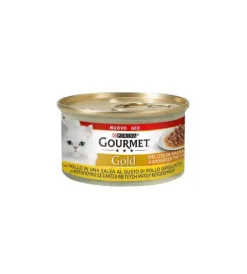 Alimenti Umido Gatto|Purina gourmet gold delizia in salsa al pollo per gatti - 85 gr
