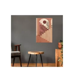 Decorazione Pareti|Quadro in legno "architetctures abstract", 47x67 cm