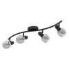 Outlet Quattro faretti "pollica" nero, 4x28w Illuminazione Per Interno