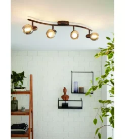 Outlet Quattro faretti "pollica" nero, 4x28w Illuminazione Per Interno