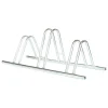 Bici|Rastrelliera portabici a 3 posti in ferro zincato con passaruota 5 cm 95x38x35/40 cm