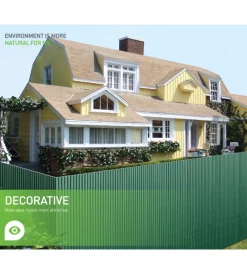 Reti, Recizioni E Cancelli Per Giardino-EuroGarden Recinzione da esterno in pvc monofacciale verde 3x1,5 metri