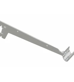 Officina E Garage|Reggimensola a 2 ganci per tubo ovale - 33 cm. - alluminio bianco