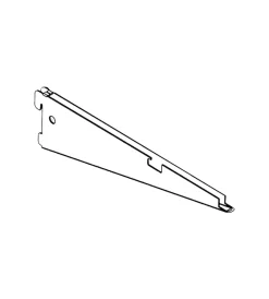 Officina E Garage|Reggimensola per ripiano in filo - 32 cm. - alluminio