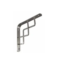 Decorazione Pareti|Reggimensola "scala" - 195 x 195 mm. - color inox