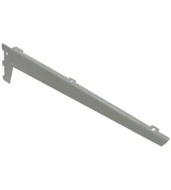 Officina E Garage- Reggimensole a 3 ganci angolate con clip - 48 cm. - alluminio bianco