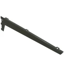 Officina E Garage- Reggimensole a 3 ganci angolate con clip - 48 cm. - nero