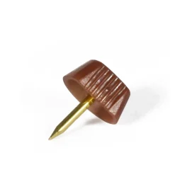 Decorazione Pareti|Reggipiani con chiodo in plastica marrone 16 pz.