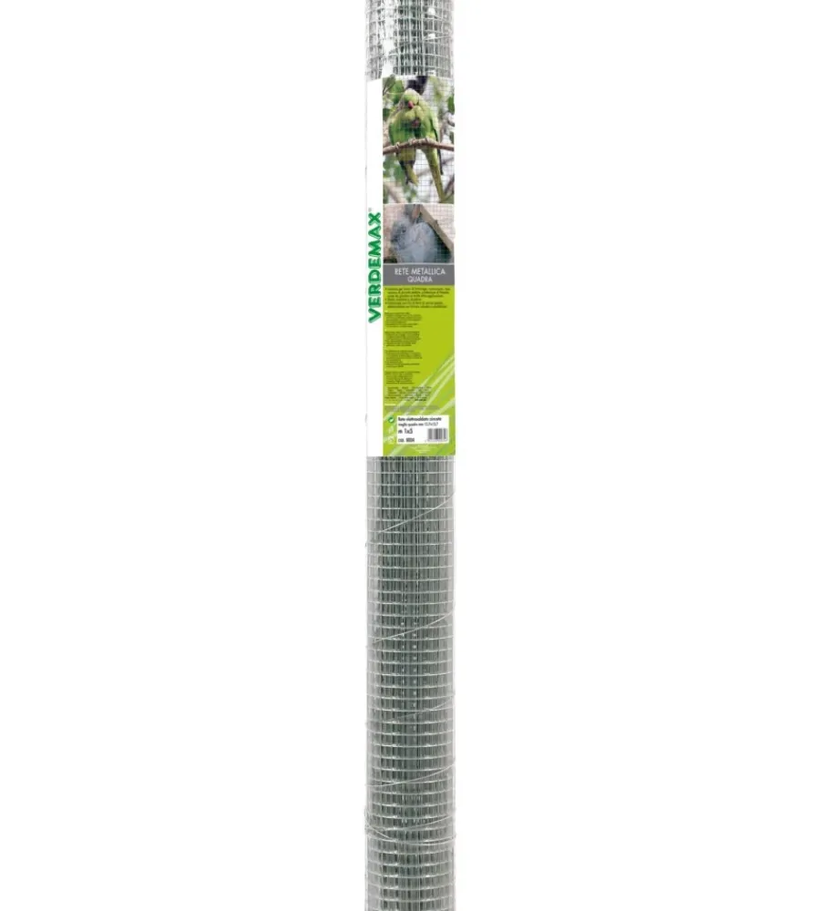 Attrezzatura Giardinaggio-Verdemax Rete quadra metallica - - 1x5 metri.