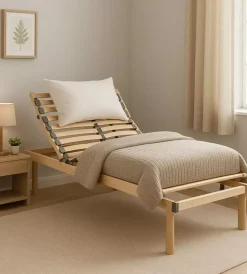 Letti E Comodini|Rete singola dormir "eco relax" motorizzata wireless in legno 80x190 cm
