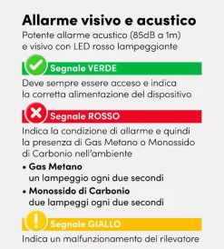 Allarmi- Rilevatore di gas metano e monossido di carbonio beghelli 