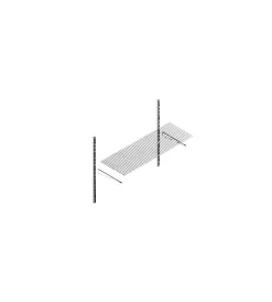Officina E Garage|Ripiano in filo - 80 x 30 cm. - alluminio bianco