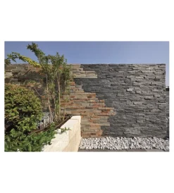 Rivestimento Murale|Rivestimento "natural panel" in ardesia multicolor - pannello 15x60 cm.
