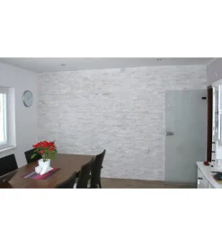 Hot Rivestimento "natural panel" - in quarzite bianca - 15x60 cm. Rivestimento Murale