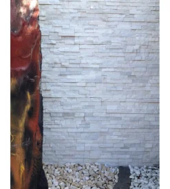 Hot Rivestimento "natural panel" - in quarzite bianca - 15x60 cm. Rivestimento Murale