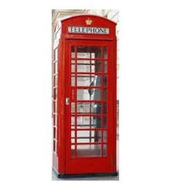 Decorazione Pareti|Rivestimento per porta cabina telefonica inglese, 83x210 cm