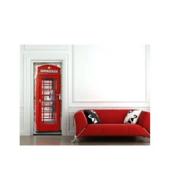 Decorazione Pareti|Rivestimento per porta cabina telefonica inglese, 83x210 cm