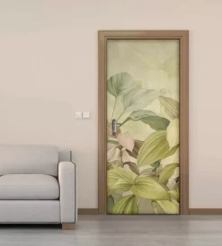 New Rivestimento per porta in vinile fantasia "rain forest", 210x83 cm Decorazione Pareti