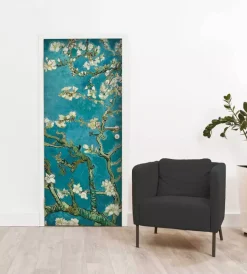 Best Rivestimento per porta in vinile fantasia "mandorlo di van gogh", 210x83 cm Decorazione Pareti