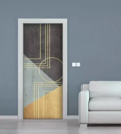 Rivestimento per porta in vinile fantasia "golden wall", 210x83 cm Decorazione Pareti