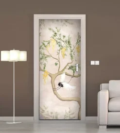 Decorazione Pareti|Rivestimento per porta in vinile fantasia "texture giapponese", 210x83 cm