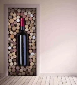 Decorazione Pareti|Rivestimento per porta in vinile fantasia "bottle", 210x83 cm