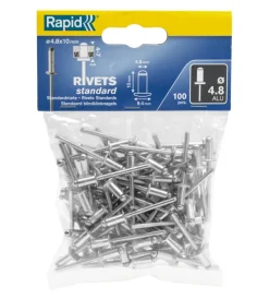 Online Rivetti diametro 4x12mm. alu in busta da 100 pezzi Rivettatrici E Rivetti