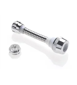Outlet Rompigetto universale biflex in ottone cromato, con adattatore maschio-femmina Aeratori