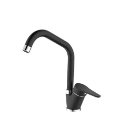 Rubinetti Cucina|Rubinetto cucina "allen" monocomando bocca alta nero, d 40 mm