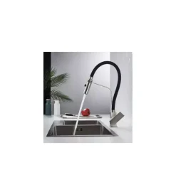 Rubinetti Cucina- Rubinetto cucina "portland" monocomando in acciaio spazzolato