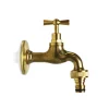 Discount Rubinetto per fontana da giardino in ottone giallo lucido con rosone r1 da 1/2" - Rubinetti Vari