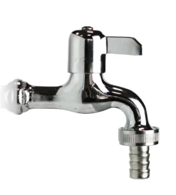 Rubinetti Vari-Kam Rubinetto per fontana da giardino "r24/c" in ottone cromato, rosone non incluso