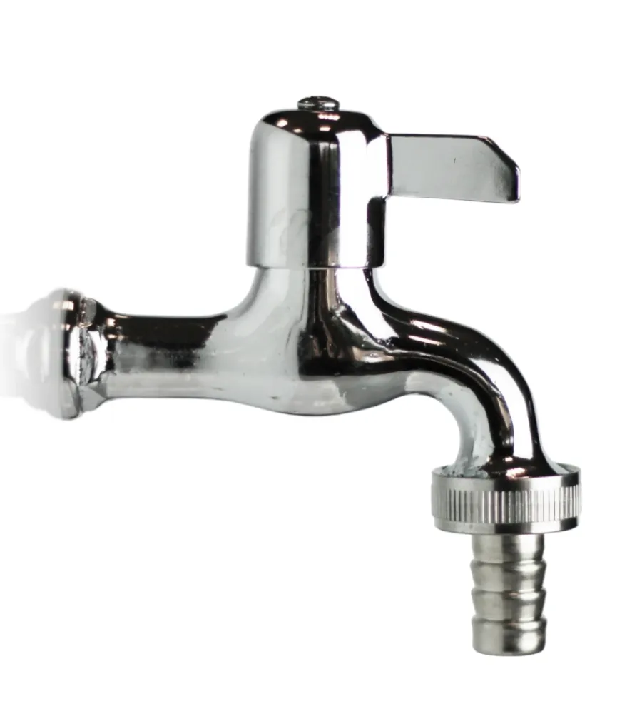 Rubinetti Vari-Kam Rubinetto per fontana da giardino "r24/c" in ottone cromato, rosone non incluso