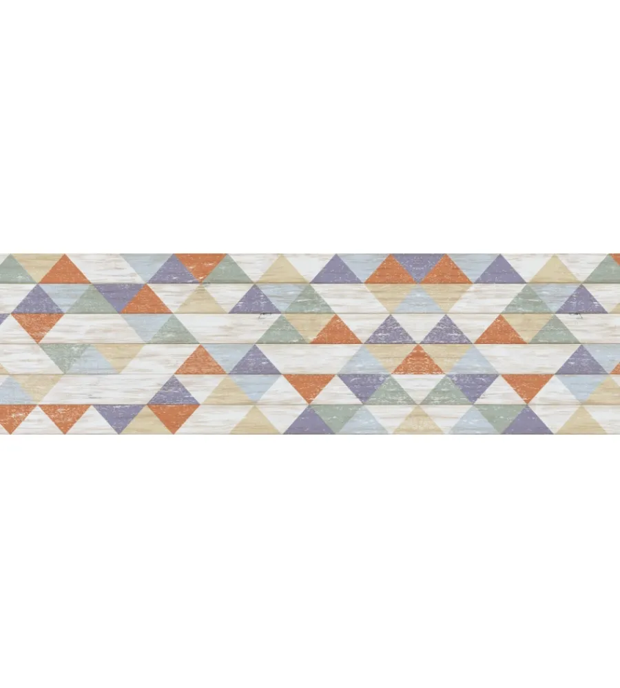 Tessile D'Arredo- Runner in vinile colour wood, 50x180 cm