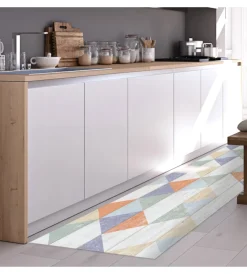 Tessile D'Arredo- Runner in vinile colour wood, 50x180 cm