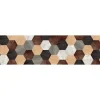 Tessile D'Arredo- Runner in vinile mixed wood, 50x180 cm