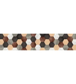 Tessile D'Arredo|Runner in vinile "mixed wood", 50x240 cm