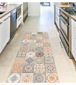 Tessile D'Arredo|Runner in vinile persian tiles, 50x240 cm