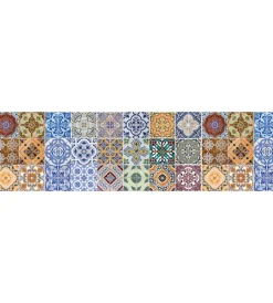 Tessile D'Arredo- Runner in vinile spring tile carpet, 50x180 cm