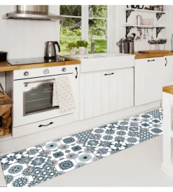 Tessile D'Arredo|Runner in vinile summer tiles, 50x180 cm