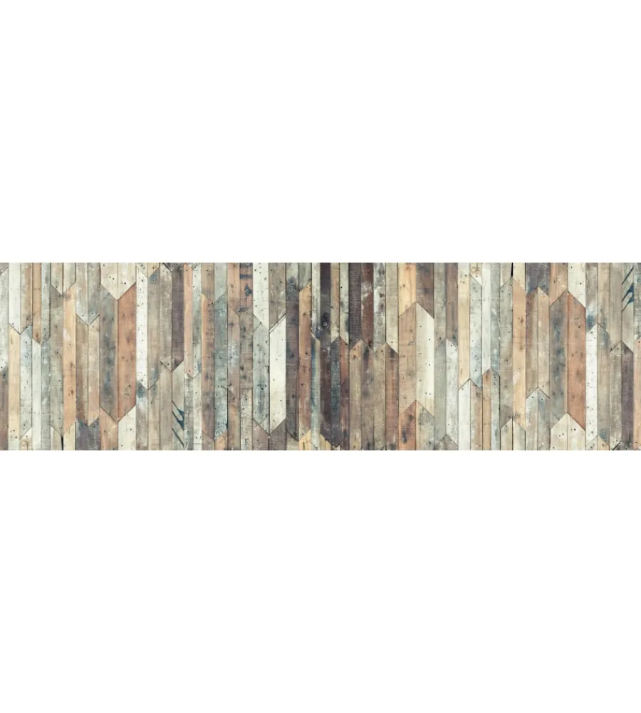 Runner in vinile vintage wood, 50x180 cm Tessile D'Arredo