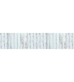 Tessile D'Arredo|Runner in vinile white wood, 50x240 cm