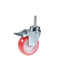 Discount Ruota piroettante in poliuretano con perno + freno ø 60 mm. Ferramenta Per Mobili E Infissi